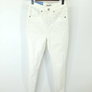 Abound Skinny Jeans Womens 24 Solid White Sustainable Denim Stretch High Rise